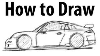 How to draw a Porsche 911 GT3 997  Sketch it quick [upl. by Phillane620]