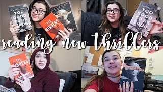 Reading 3 NEW Thrillers 🔪 reading vlog [upl. by Nireil176]