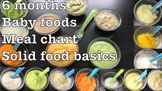 Baby Food Recipes For 6 Months  Fruit and Vegetable Purees  Porridges  Stage 1 Homemade BabyFood [upl. by Choong]