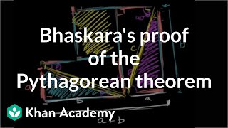 Bhaskaras proof of the Pythagorean theorem  Geometry  Khan Academy [upl. by Chadd]