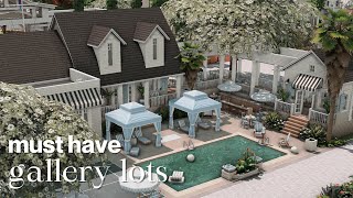 35 Must Have Gallery Lots for better Gameplay  The Sims 4 [upl. by Sanjay]