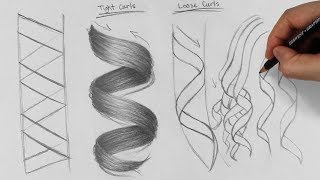 How to Draw Long Curly Hair [upl. by Aicel369]