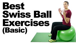 10 Best Swiss Ball Exercises Basic  Ask Doctor Jo [upl. by Anonyw]