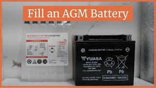 How to Fill an AGM Battery with Acid Using a Yuasa Motorcycle Battery [upl. by Shah]