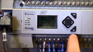 Download a Program to a MicroLogix 1400 PLC via Memory Module Using the LCD Screen [upl. by Ymmas643]