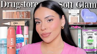 Soft Glam using only DRUGSTORE MAKEUP ✨🎀 [upl. by Valery667]