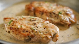 Creamy Garlic Chicken Breast Recipe [upl. by Anema]