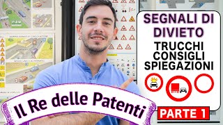 SEGNALI DI DIVIETO PT1  IL RE DELLE PATENTI  PATENTE B  ESAME DI TEORIA [upl. by Haronid]