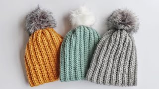 Crochet Beginner Winter Hat [upl. by Surazal]