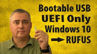 Make UEFI Bootable USB Windows 10 Rufus Method  UEFI Only Boot [upl. by Kennith]