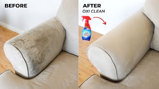 How To Clean Your Sofa  Couch With Oxi Clean [upl. by Yrkcaz]