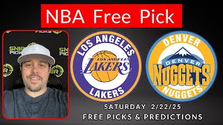 Lakers vs Nuggets  NBA Free Pick  Saturday 22225  Picks And Parlays [upl. by Berl]