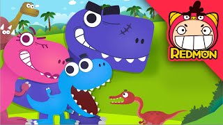 Tyrannosaurus family song  Dinosaur songs  TRex Songs  Nursery Rhymes  Song for Kids  REDMON [upl. by Annawoj]