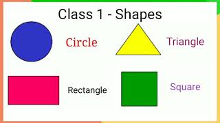 Class 1 Maths Learn shapes name  shapes  20 shapes name [upl. by Etnovert298]