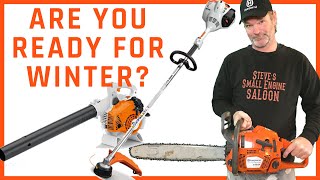 How To Winterize a Chainsaw Weedeater Blower or Trimmer [upl. by Ymer]