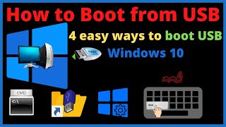 How to Boot from USB  4 easy ways to boot USB Windows 10 [upl. by Mikkanen90]