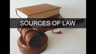 Sources of Law [upl. by Guimar]