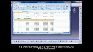CATIA MACRO TO EXPORT 3DPOINT COORDINATES TO EXCEL SHEETavi [upl. by Irwin288]