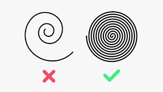 The SECRET to a LINEAR SPIRAL in Illustrator [upl. by Hubert]