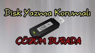 Disk Yazma Korumalı Hatası Kesin Çözümü  USB Disk ve Micro SD Kart [upl. by Eecyal811]