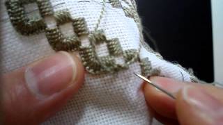 Hardanger Embroidery Lesson 7 Starting and Ending Thread for Blanket Stitch [upl. by Araeit3]