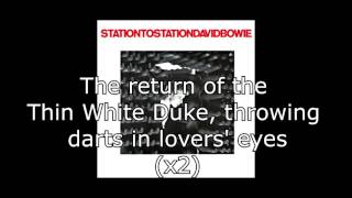 Station to Station  David Bowie  Lyrics [upl. by Anomar]