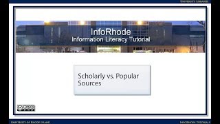 Scholarly vs Popular Sources [upl. by Enelrac498]