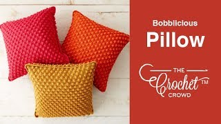 Crochet Bobble Pillows  EASY  The Crochet Crowd [upl. by Ahsiel]