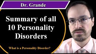 Summary of all 10 Personality Disorders [upl. by Zaob]