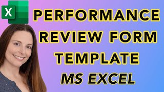 Performance Review Form Template In Excel [upl. by Llehcram]