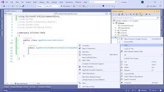 12 Adding your DbContext file  ASPNET MVC [upl. by Fania772]