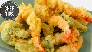 Crispy Tempura Batter Recipe ANYONE Can Make  Chef Tips [upl. by Aizan]