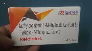 RefolateL Tablet  Methylcobalamin LMethylfolate Calcium amp Pyridoxal5Phosphate Tablets [upl. by Linda]