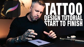 How to DESIGN a TATTOO from start to finish using PROCREATE [upl. by Tur]