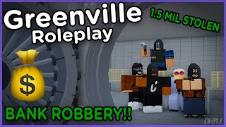 BANK ROBBERY RP HEIST of 1999  Greenville Roleplay ROBLOX [upl. by Clower]