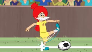 Chacha Chaudhary  CHACHA 7  Football Match  Animated Cartoons in Hindi  Hindi Kahaniya [upl. by Ledniahs643]