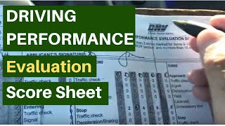 Understanding Driving Performance Evaluation Score Sheet  DMV California [upl. by Arvo560]