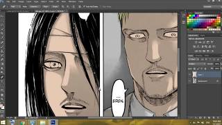 how to color manga pages for beginners with Photoshop [upl. by Bibah]