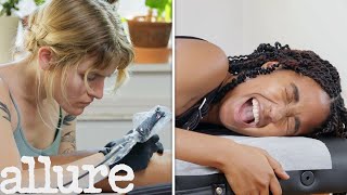 Getting My First Tattoo In 8 Steps  Ive Never Tried  Allure [upl. by Emmalee]