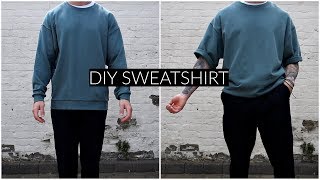 EASY DIY OVERSIZED SWEATSHIRT  Mens Fashion  Daniel Simmons [upl. by Dore]