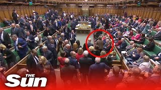 Moment MPs snub the SNP as they walk out of Commons [upl. by Ruhl]