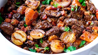 Beef Bourguignon  Slow Cooked to Perfection [upl. by Ainomar]