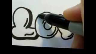 Graffiti Letters How To Draw Graffiti Letters  Bubble Letters [upl. by Sokram]