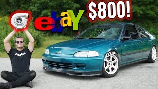 800 CIVIC EBAY TURBO KIT BUILD [upl. by Arvy]