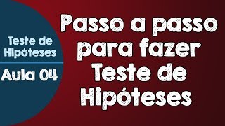 04  Passo a passo para fazer Testes de Hipóteses [upl. by Bohaty35]