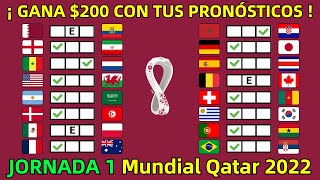 MUNDIAL QATAR 2022 Pronósticos JORNADA 1 [upl. by Salocin]