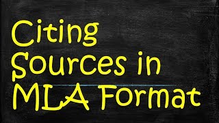 Citing Sources in MLA Format [upl. by Ardnasil]