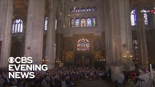 Catholics celebrate Easter Sunday Mass at Saint Eustache church in Paris [upl. by Conrad524]