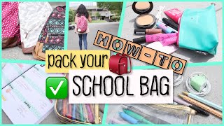 HowTo Pack Your School Bag  School Essentials and Supplies [upl. by Leora570]