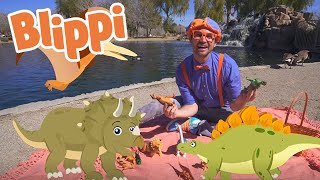 Learning Dinosaurs With Blippi  Educational Videos For Kids [upl. by Enamrahs]